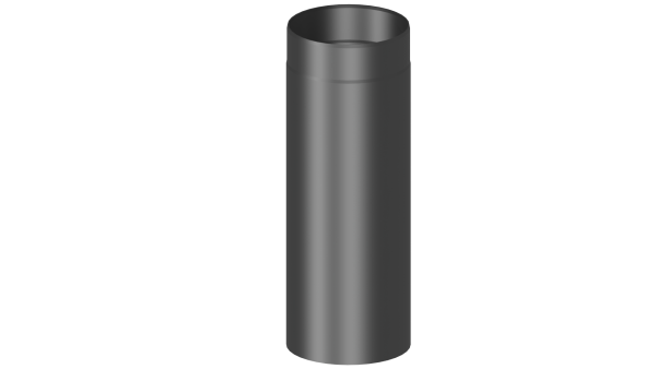 Ofenrohr / Rauchrohr, 500mm Länge in schwarz oder grau