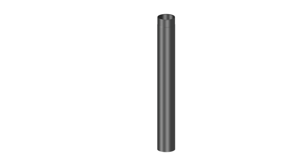 Ofenrohr / Rauchrohr, 1000mm Länge in schwarz oder grau
